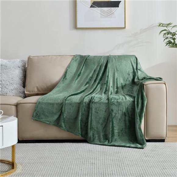 Flannel Fleece Blanket Twin Size, All Season Super Soft Cozy Blanket for Bed - Picture 5 of 6